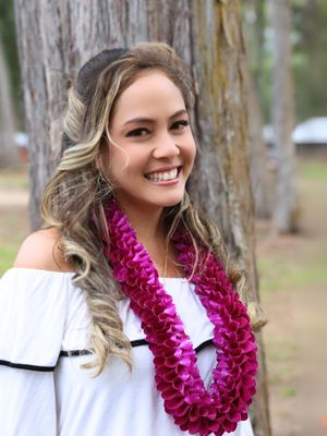 PURPLE ORCHID SPIRAL LEI