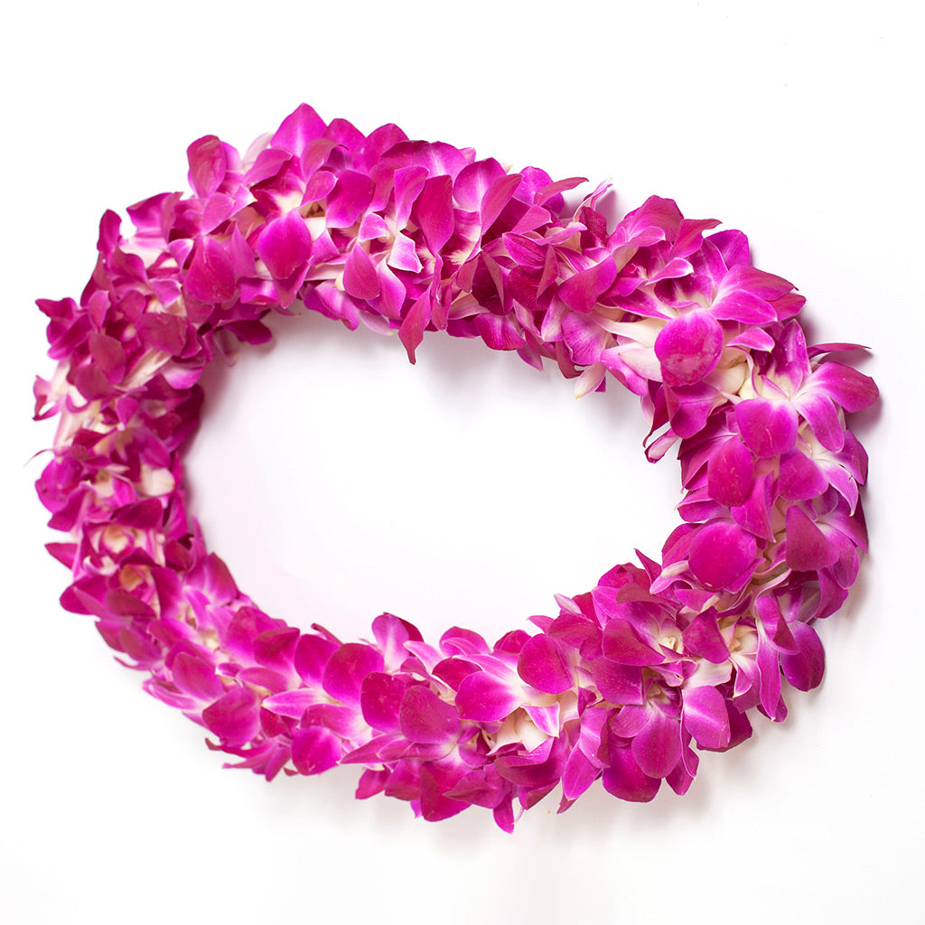Double Purple Orchid Lei