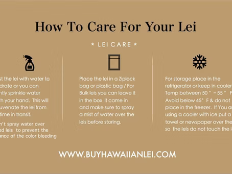 Extend the Life or Your Hawaiian Lei with Proper Care