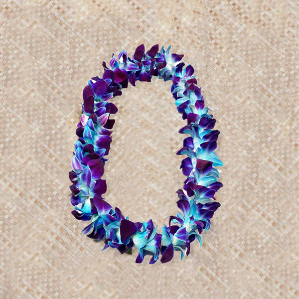 DYED BLUE SINGLE ORCHID LEI