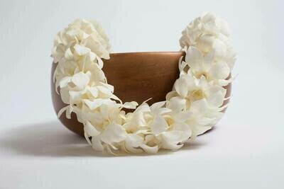 Double white orchid lei