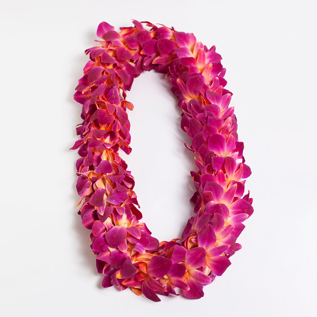 DOUBLE DYED ORCHID LEI IN 6 COLORS