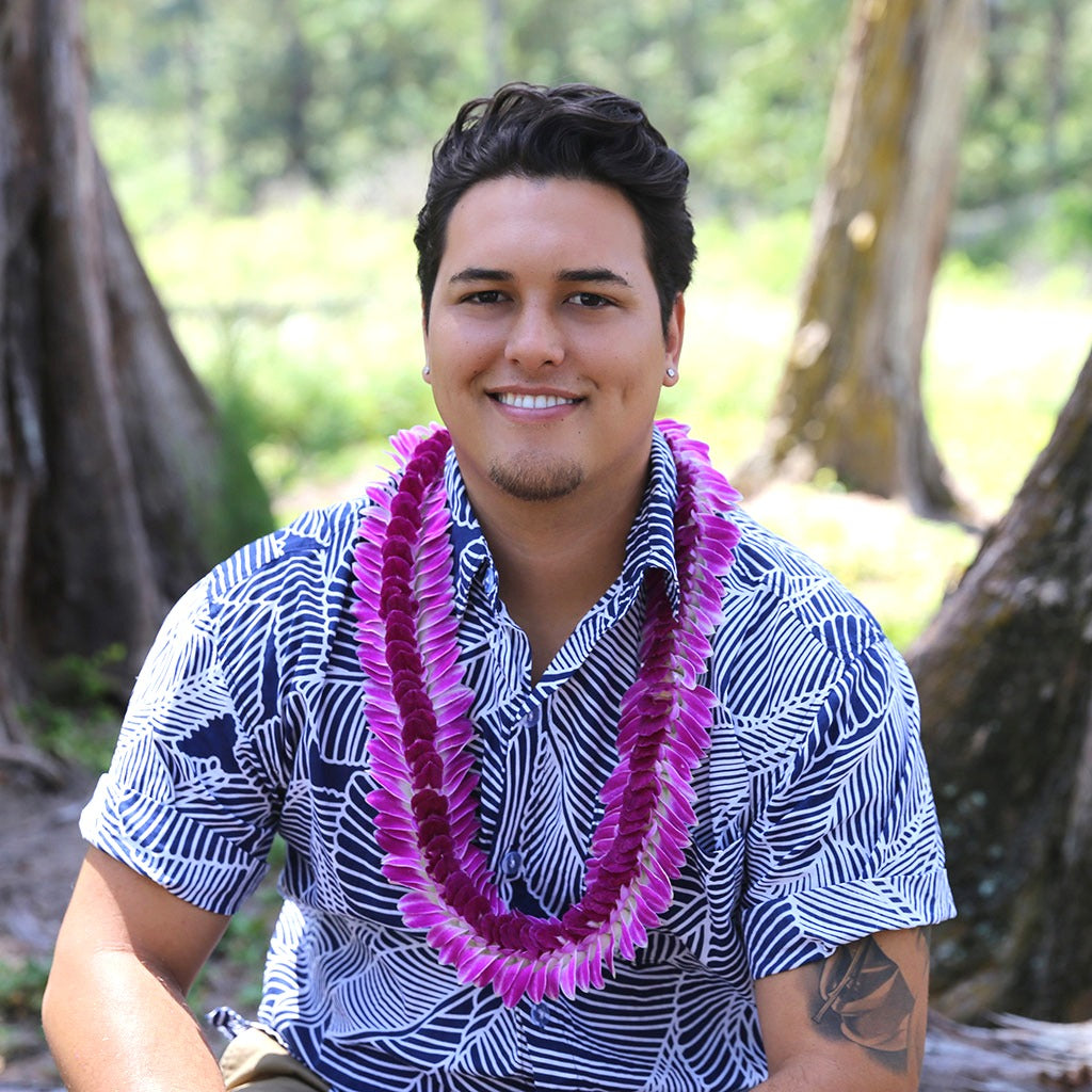 PURPLE ORCHID INDIANA LEI