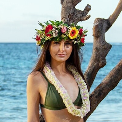 Premium handcrafted floral haku lei