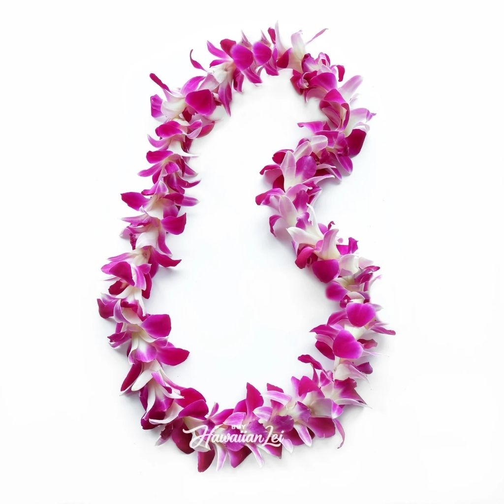 Hawaiian lei - Purple Orchid single lei 
