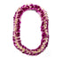 Purple orchid Fancy pikki-style lei with clustered blossoms