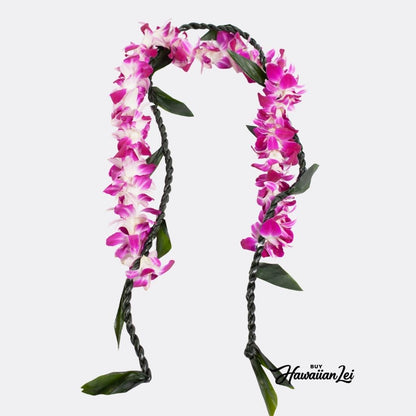 Fresh Hawaiian lei &amp; FLower lei - Ti leaf lei &amp; Orchid lei wrap