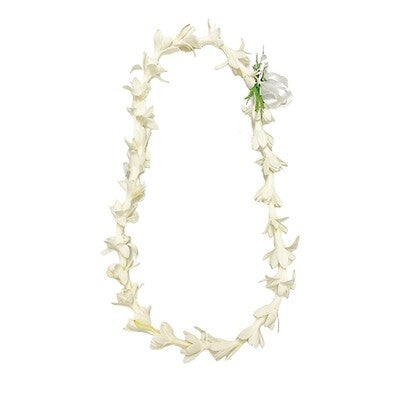 Single strand tuberose lei - elegant style with a lovely natural fragrance