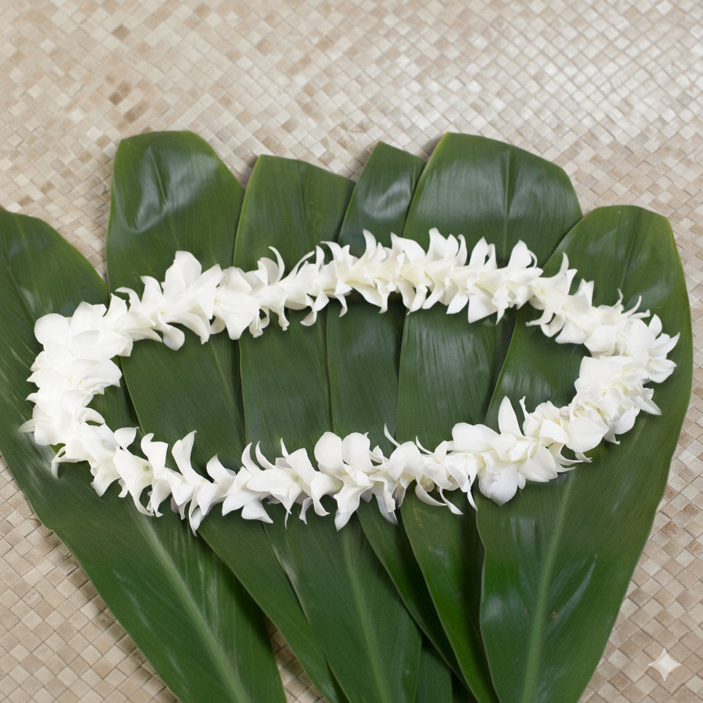 Orchid Lei Bulk - 10 Pack (White) | Free Shipping