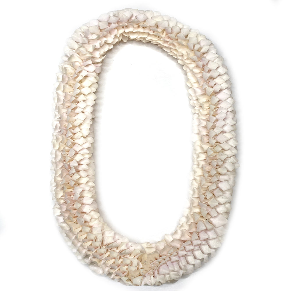 WHITE ORCHID SPIRAL LEI